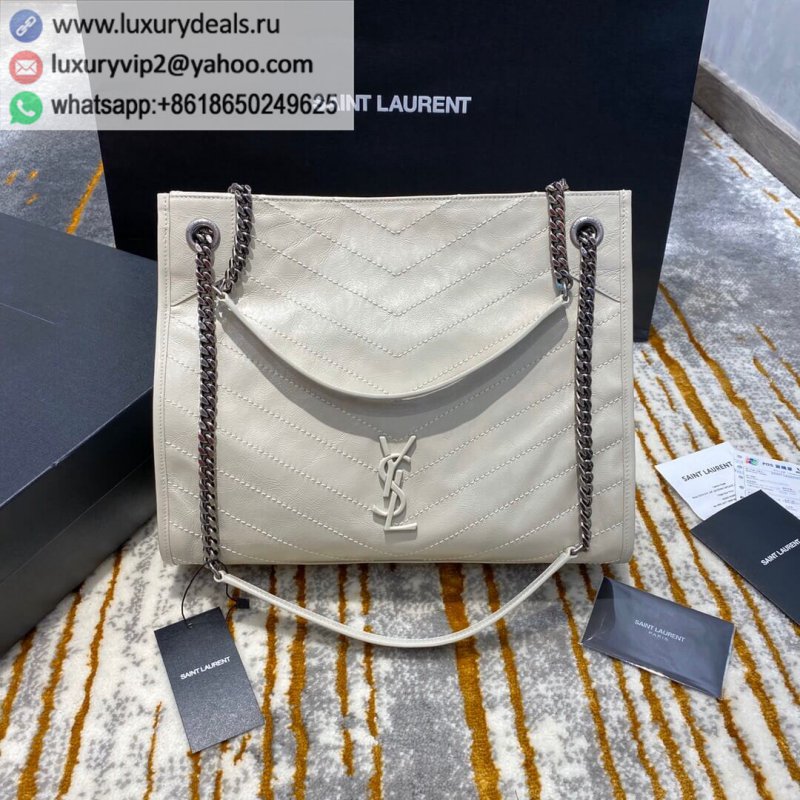 Saint Laurent YSL Niki Shopping Bag 577999 milk white cowhide