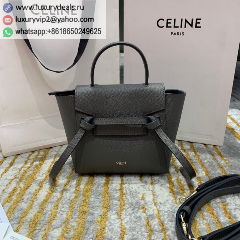 Celine BELT PICO BAG catfish bag 194263 dark gray