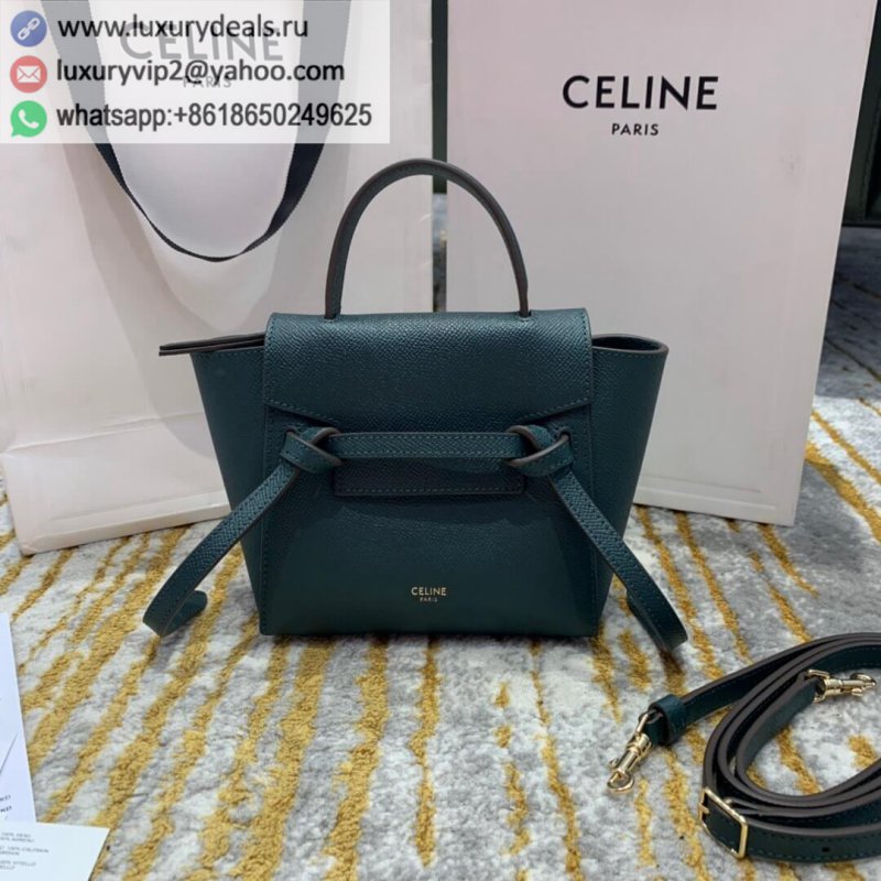 Celine BELT PICO BAG Catfish Bag 194263 Amazon Green