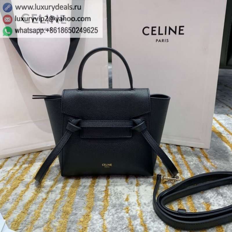 Celine BELT PICO BAG Catfish Bag 194263 Black