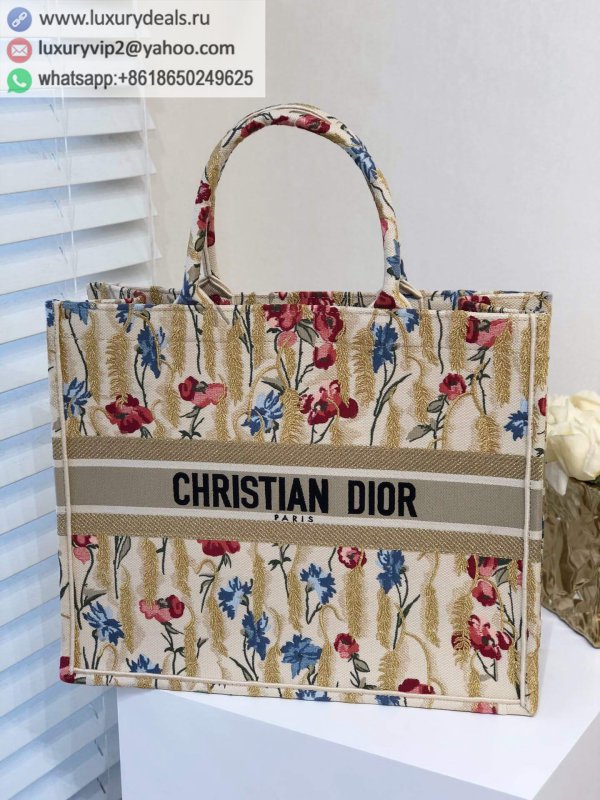 Dior Hibiscus embroidered canvas Book Tote M1286ZRTN_M918