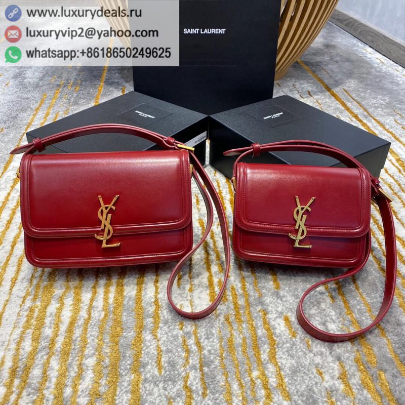 Saint Laurent YSL Solferino Box bag Burgundy 634305 634306