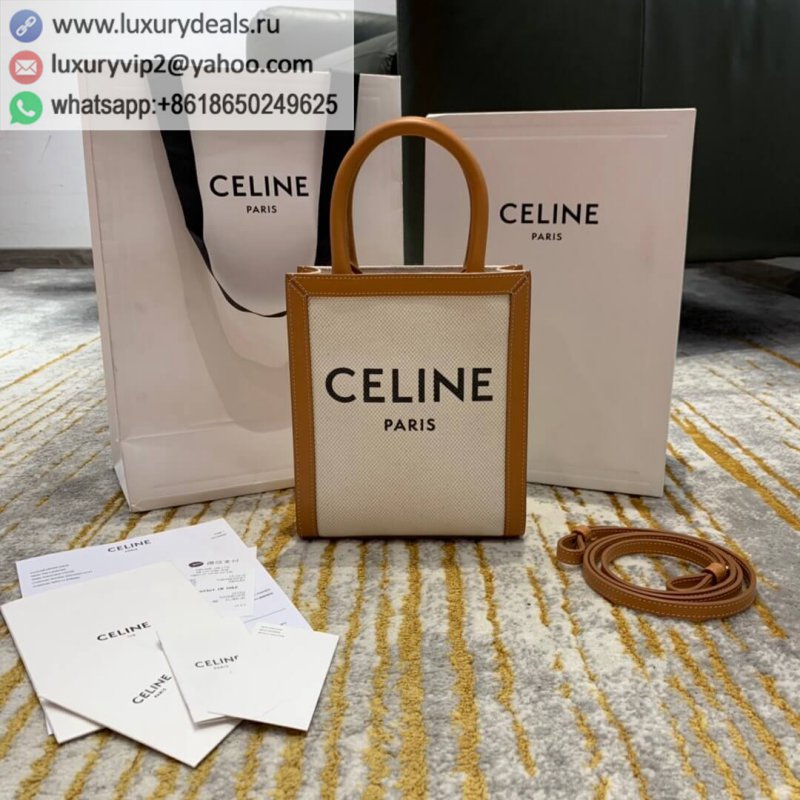 Celine Mini Cabas Tote Bag 194372 Linen