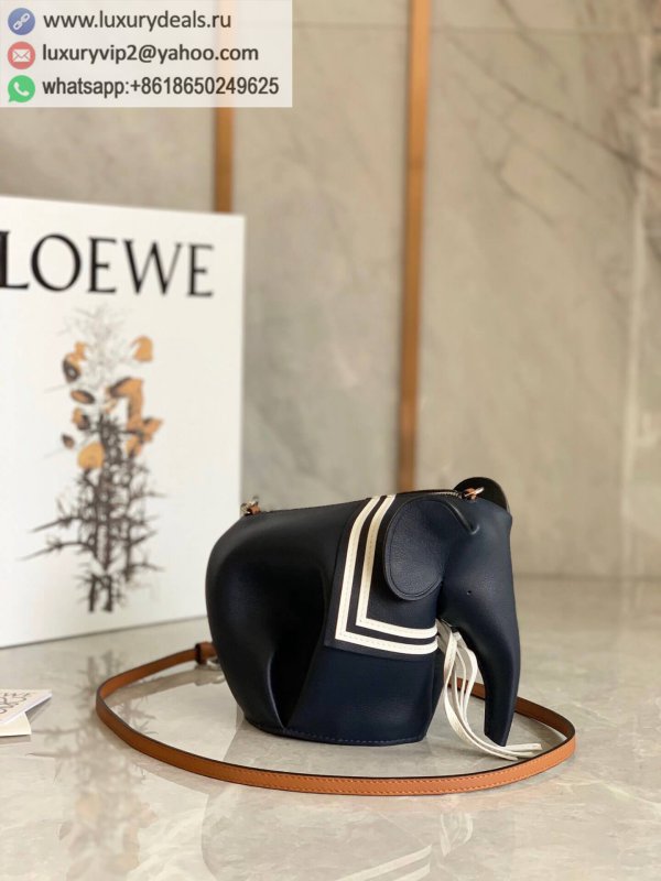 LOEWE Elephant stripes Mlnl bag messenger small elephant bag 0192 blue