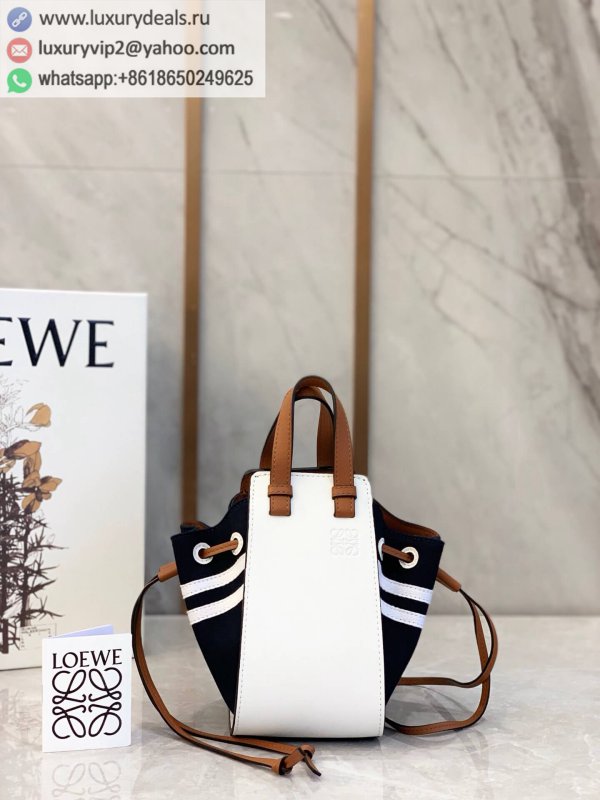 LOEWE Mini Hammock bag 0501 blue and white color matching