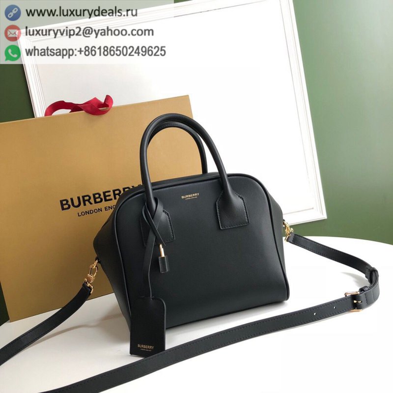 Burberry Italian Tanned Leather Bowling Bag Cube-Cube Bag