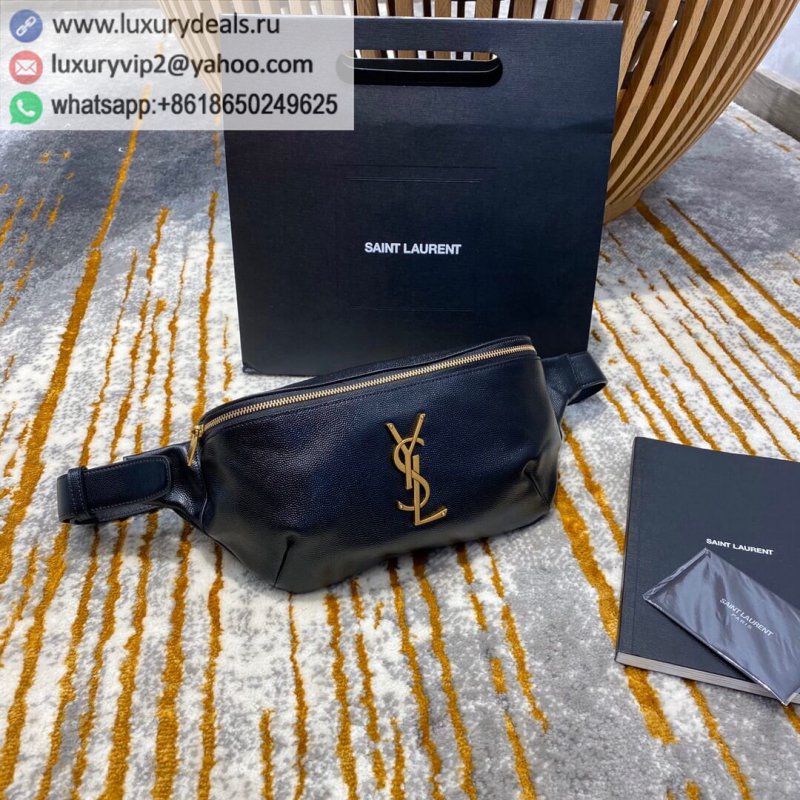 Saint Laurent YSL Bumbag Logo Fanny Pack 569737 Caviar