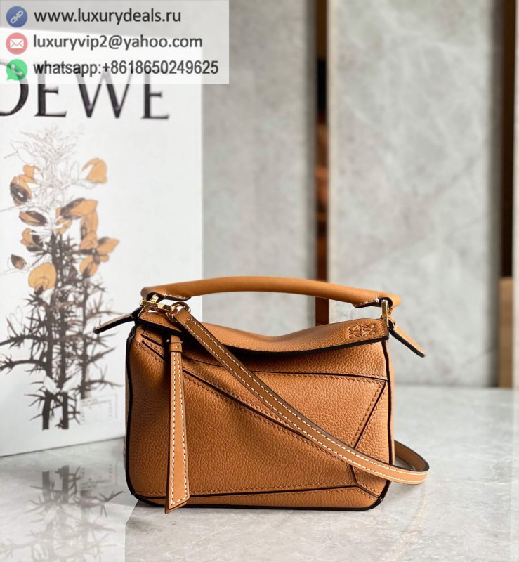 LOEWE Mini Puzzle bag geometric bag 0338 caramel 18CM