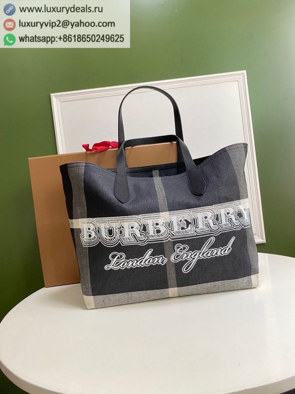 Burberry coated checked canvas reversible tote bag