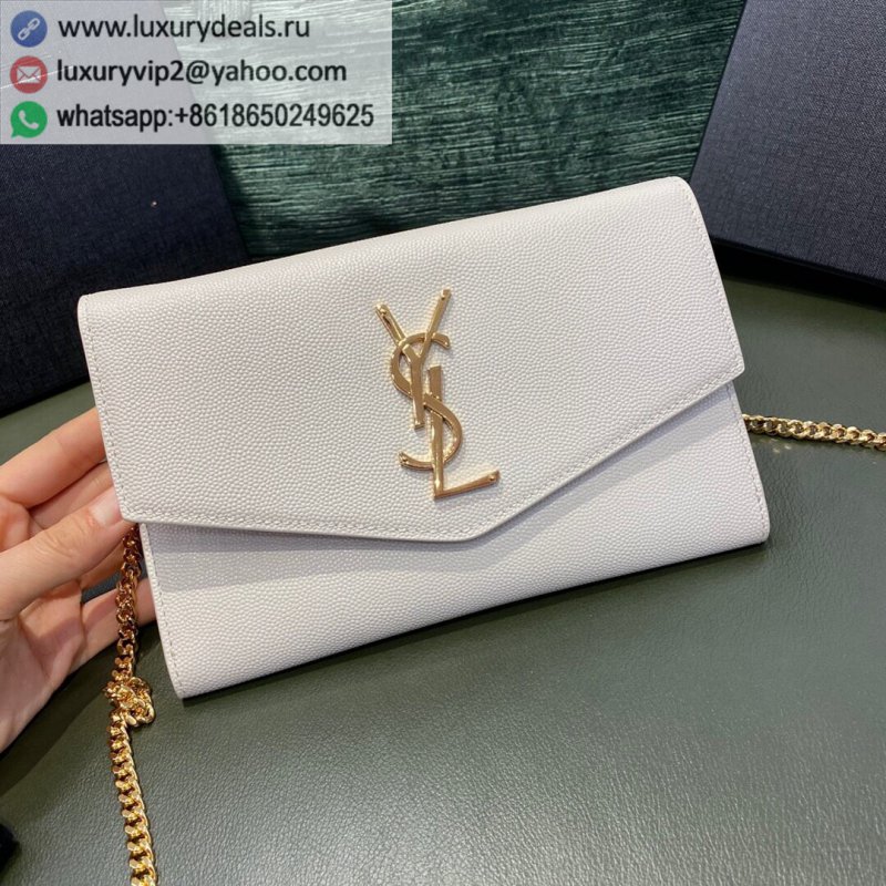 Saint Laurent YSL Uptown mini envelope bag 607788 white