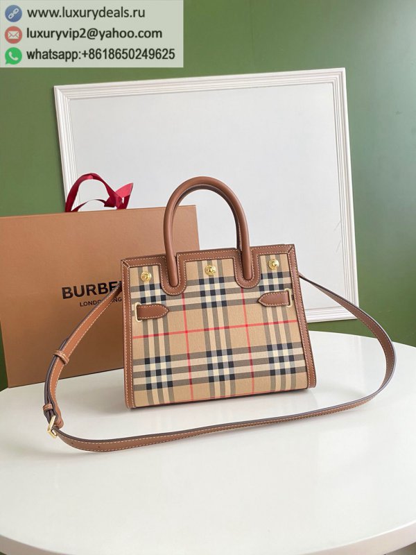 Burberry Vintage Check Panel Title-Tyler Bag