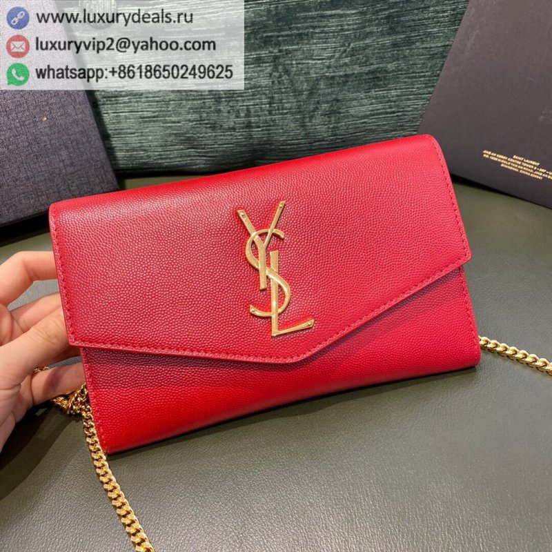 Saint Laurent YSL Uptown mini envelope bag 607788 red