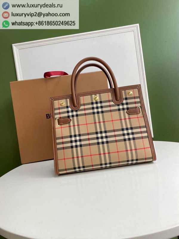 Burberry Vintage Check Panel Title-Taylor Bag