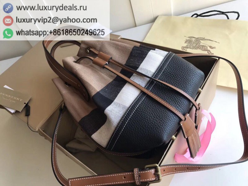 Burberry Canvas Check Bucket Bag 5541