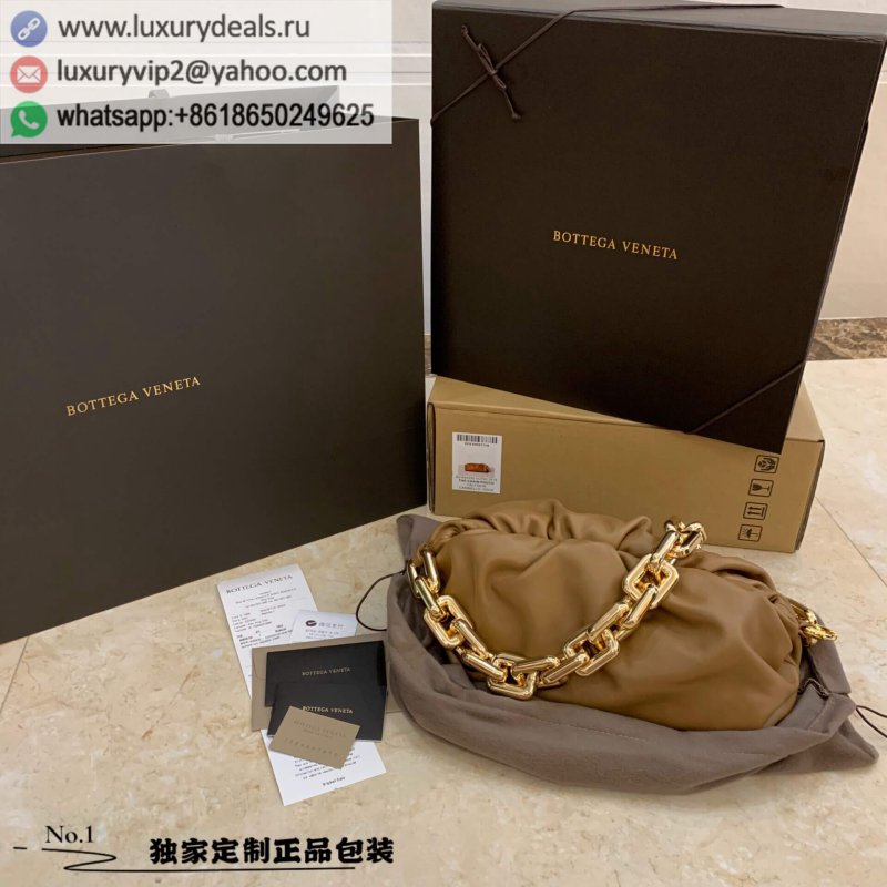 Bottega Veneta CHAIN ??POUCH Folding Cloud Bag 620230 Caramel Gold Chain