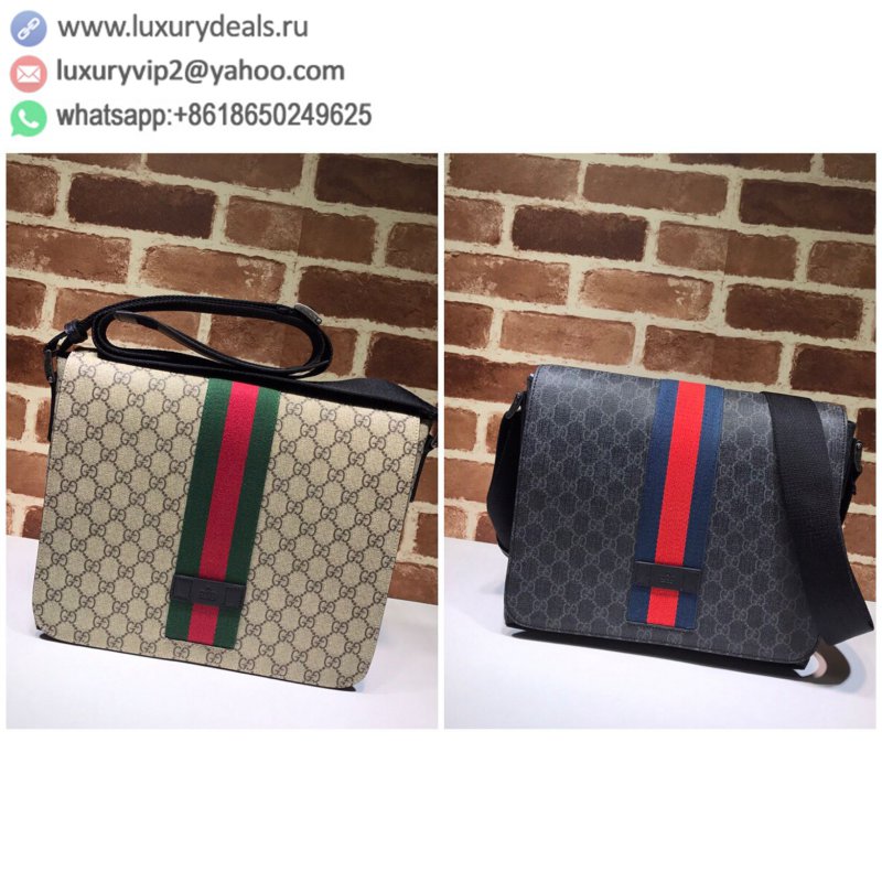 Gucci GG Supreme premium leatherette messenger bag 475432