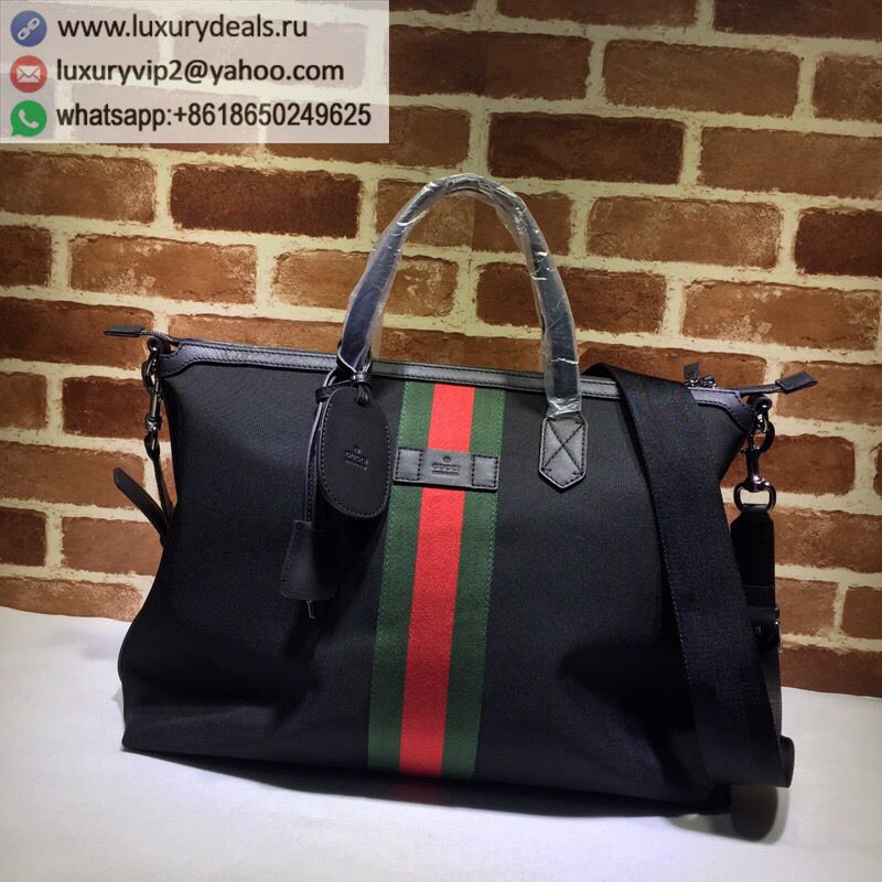 Gucci Canvas Red and Green Striped Single Shoulder Bag 359261