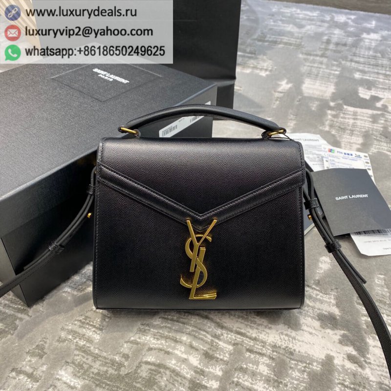 Saint Laurent YSL Cassandra Bag Black Caviar 602716