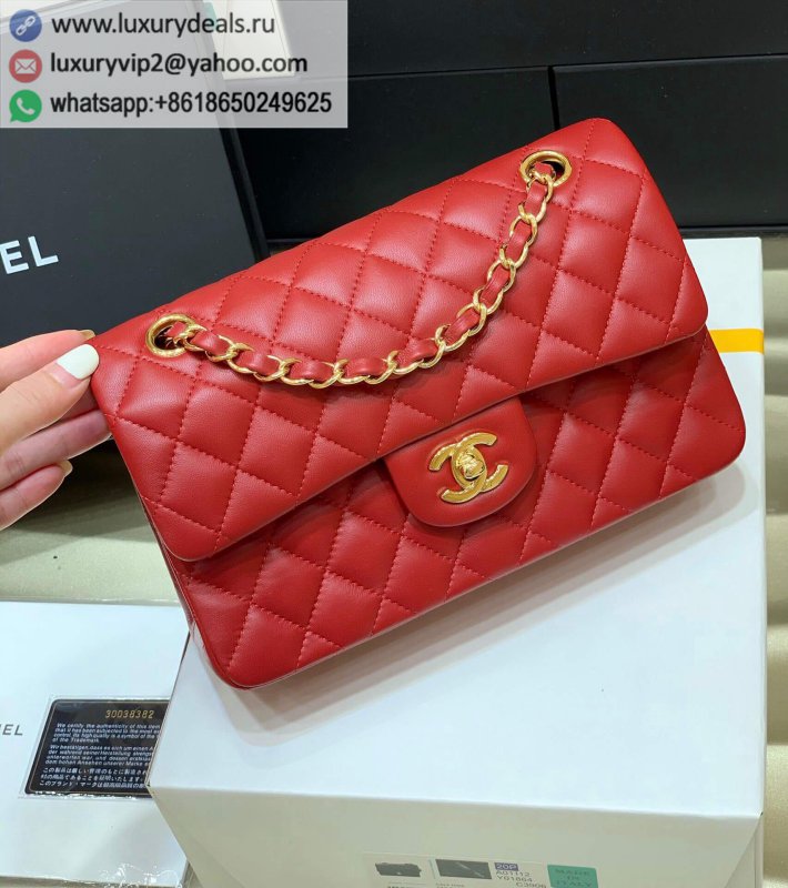 Chanel CF23 Classic flap bag A01113 red sheepskin