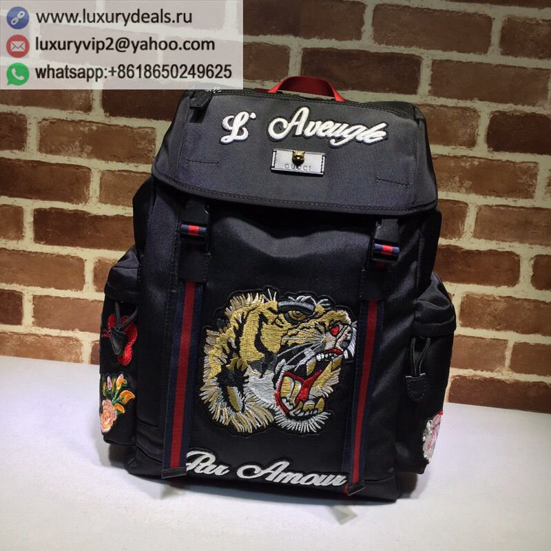 Gucci Tiger Embroidery Decoration Backpack 429037