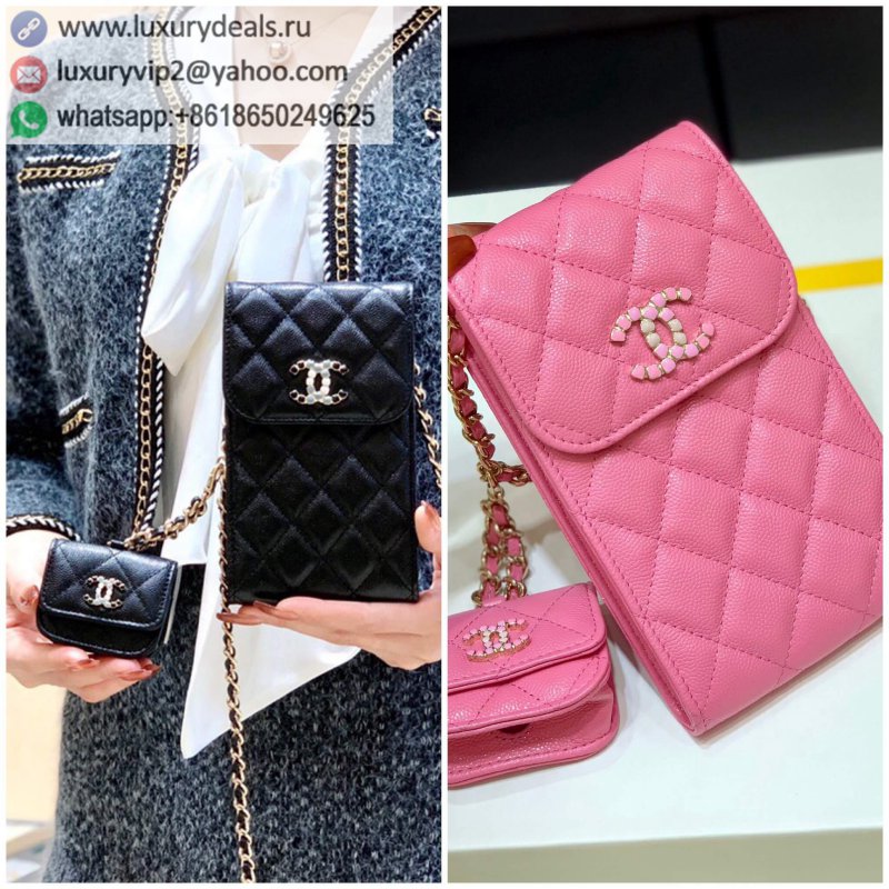 Chanel 2021ss mobile phone bag headphone bag 2 in 1 AP2033