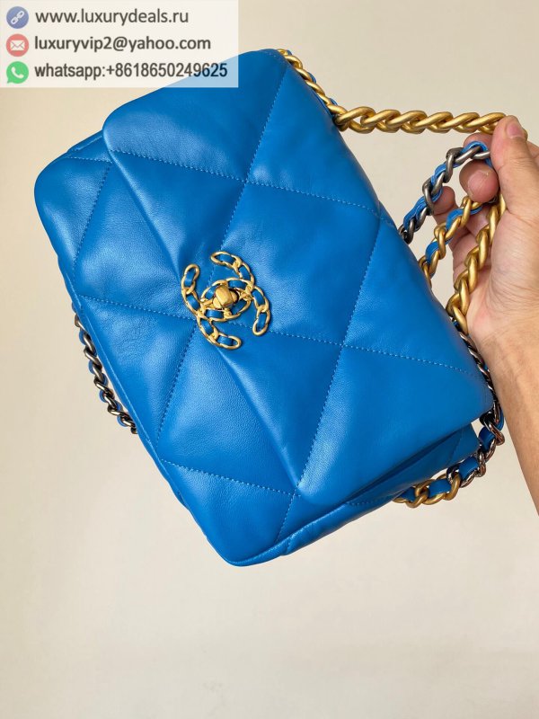 Chanel 19 Flap Bag AS1160 Small 26CM blue