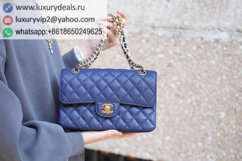 Chanel CF23 Classic flap bag A01113 dovetail blue