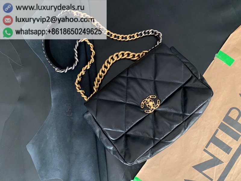 Chanel 19 Flap Bag AS1161 Medium 30CM Black