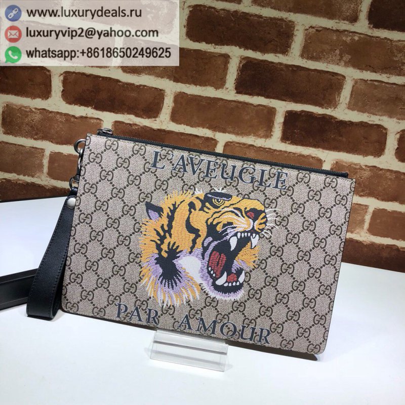 Gucci Tiger Head Pattern Clutch 473904