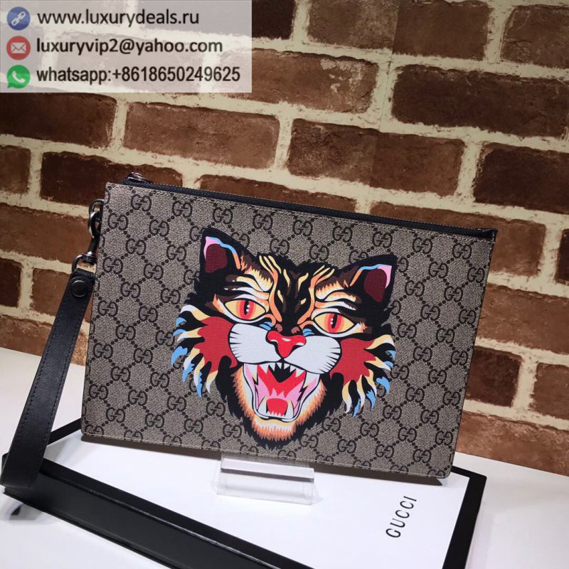 Gucci Cat Head Pattern Clutch 473904