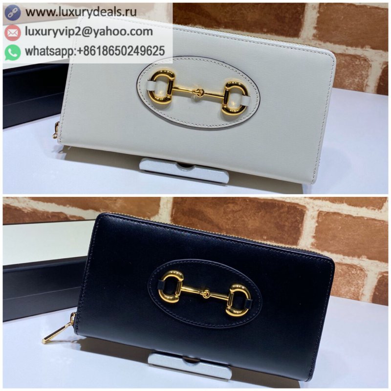 Gucci Leather 1955 Horsebit Full Zip Wallet 621889