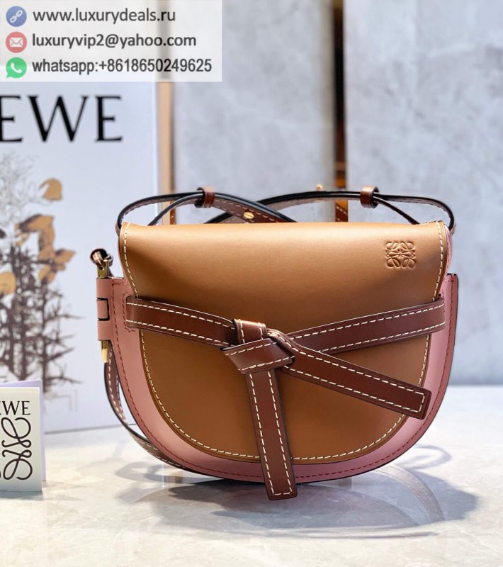 LOEWE Small Gate bag saddle bag 0301 brown powder