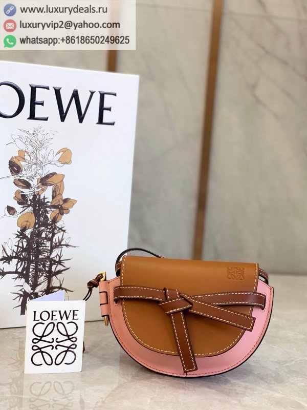 LOEWE Mini Gate bag saddle bag 0328 brown powder 15CM