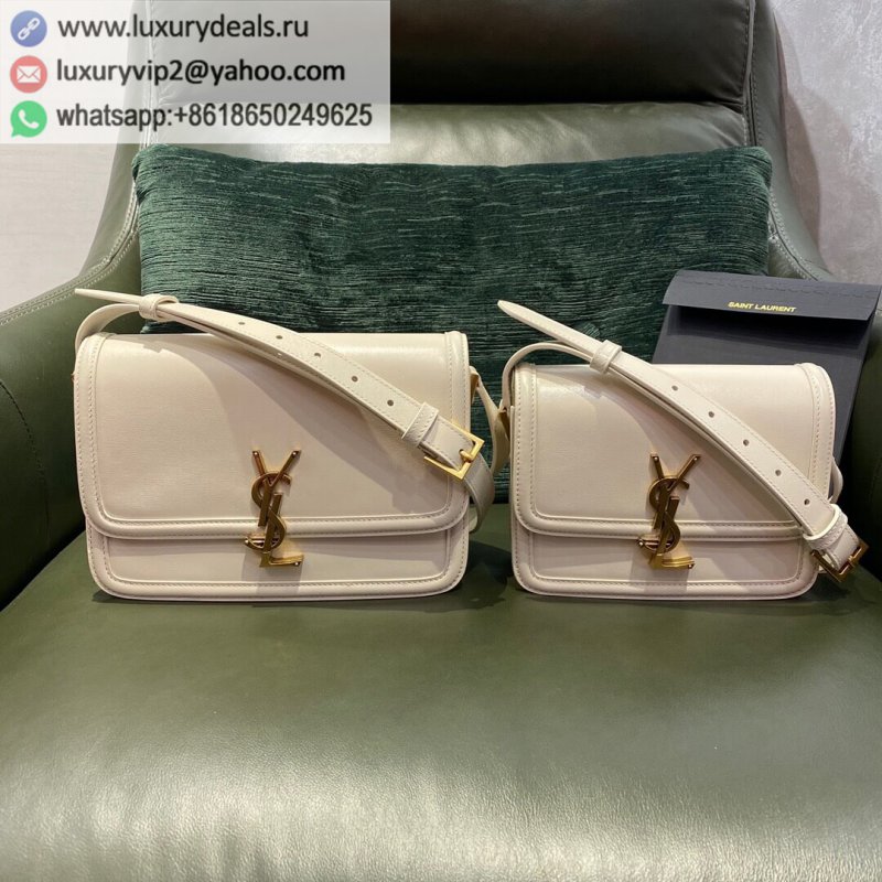 Saint Laurent YSL Solferino Box Bag Vintage White 634305 634306