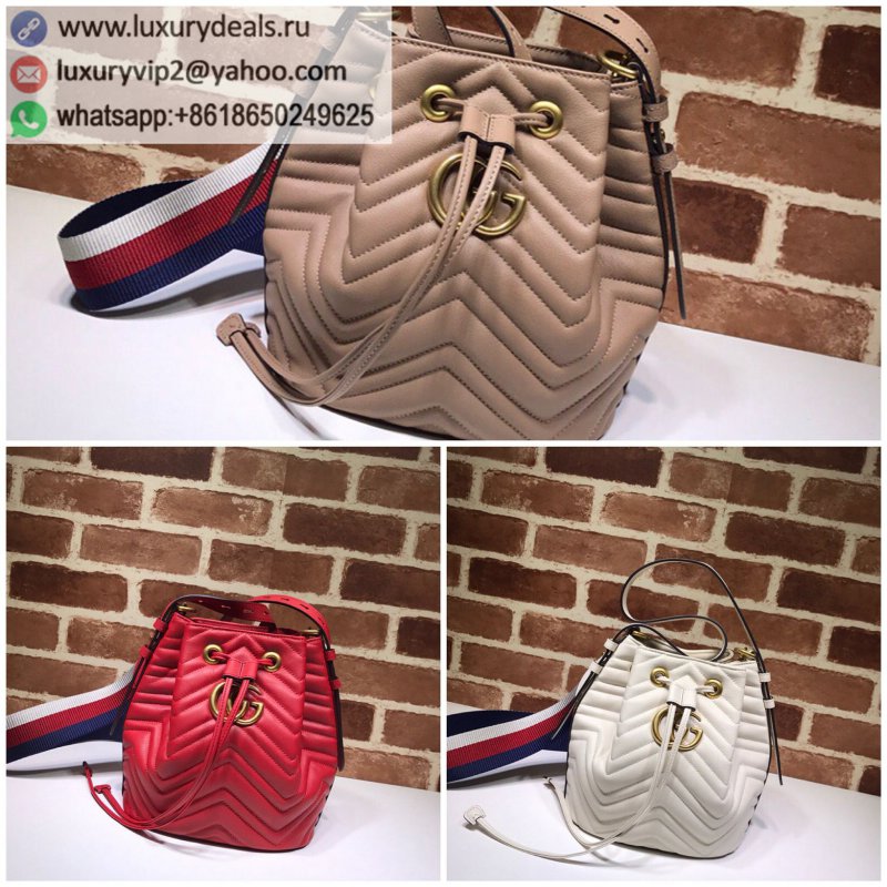 Gucci GG Marmont series quilted leather bucket bag 476674