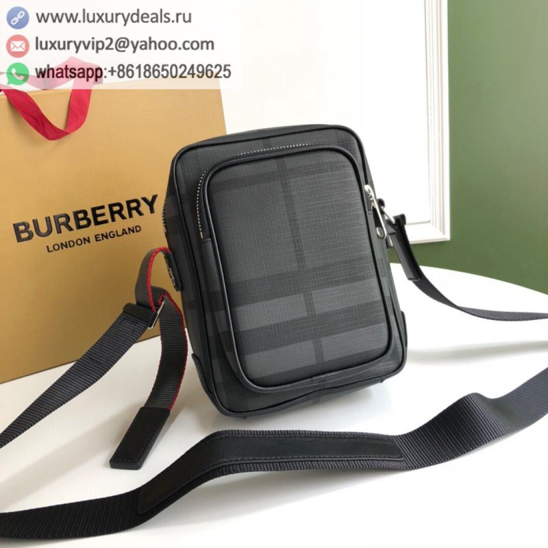 Burberry Iconic London Check London Crossbody Bag red