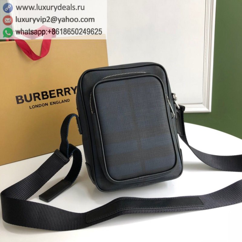 Burberry Iconic London Check London Crossbody Bag blue