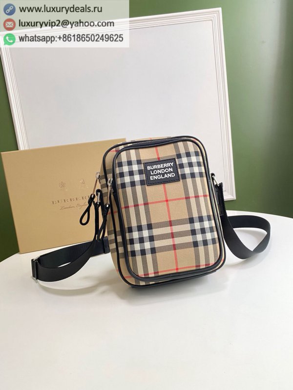 Burberry Vintage Check Check Cotton Panel Crossbody Bag