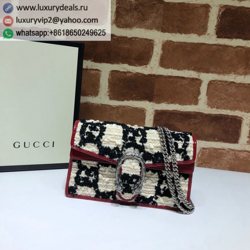 Gucci White Tweed Shoulder Crossbody Bag 476432