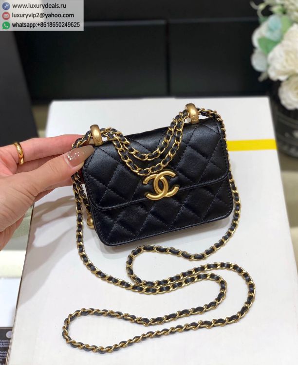 Chanel 2021FW AP2290 Women Leather Shoulder Bags Black