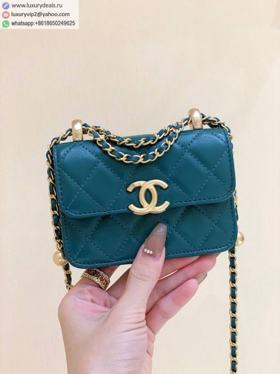 Chanel 2021FW AP2290 Women Leather Shoulder Bags Green