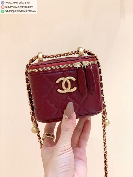 Chanel Crossbody AP2292 Women calfskin Shoulder Bags Wine Red