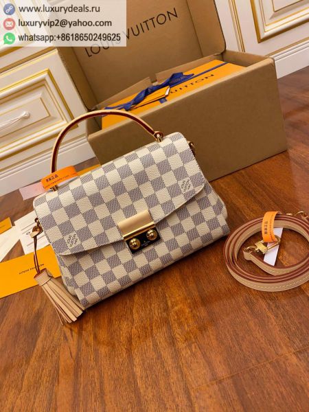 Louis Vuitton LV Croisette Crossbody N41581 White PVC Tote Bags