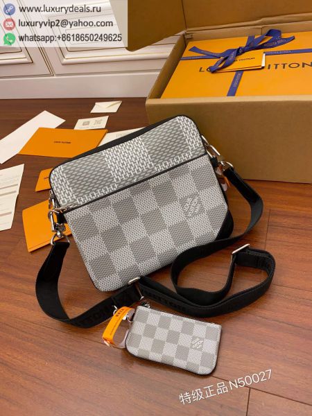 Louis Vuitton LV Trio Three-in-One Messenger N50027 White PVC Shoulder Bags