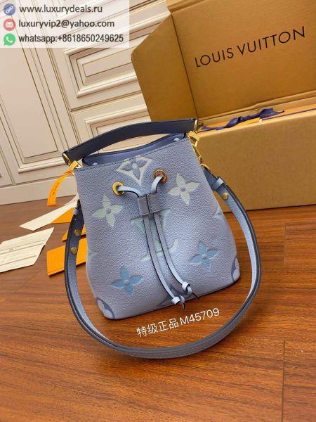 Louis Vuitton LV NeoNoe BB Bucket Bags M45709 Light Blue Leather Tote Bags