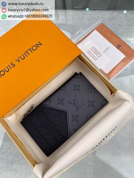 Louis Vuitton LV Coin Card Holder M69533 Silver PVC Card Holders