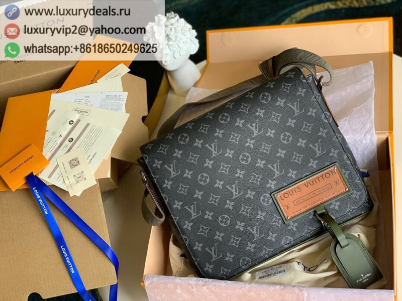 Louis Vuitton LV District Crossbody M40239 Black PVC Shoulder Bags