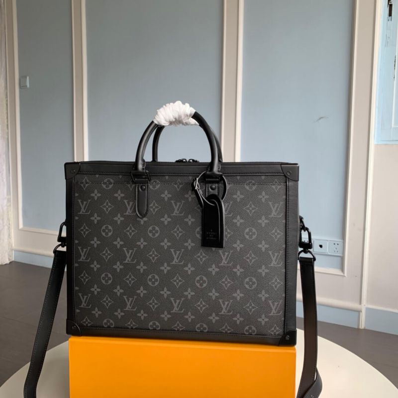 Louis Vuitton LV Soft Trunk M44952 Black PVC Briefcases