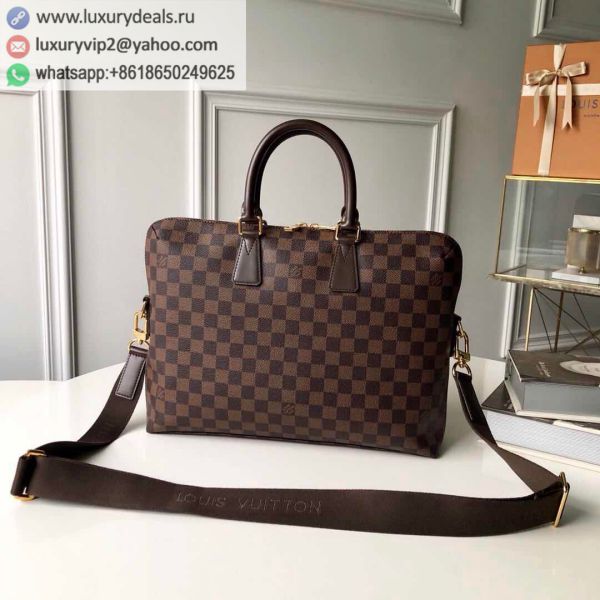 Louis Vuitton LV Porte-Documents Jour N42242 Coffee PVC Briefcases