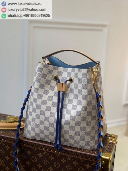 Louis Vuitton LV Neonoe MM bucket bag N50042 White PVC Tote Bags